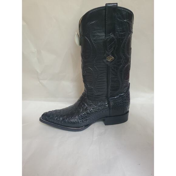 LOS ALTOS BLACK GENUINE CROCODILE CAIMAN TAIL J-TOE WESTERN BOOT 7EE 900205 main image 9